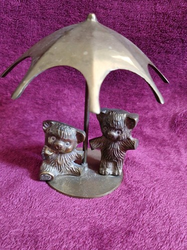 Solid brass teddy - brass, under