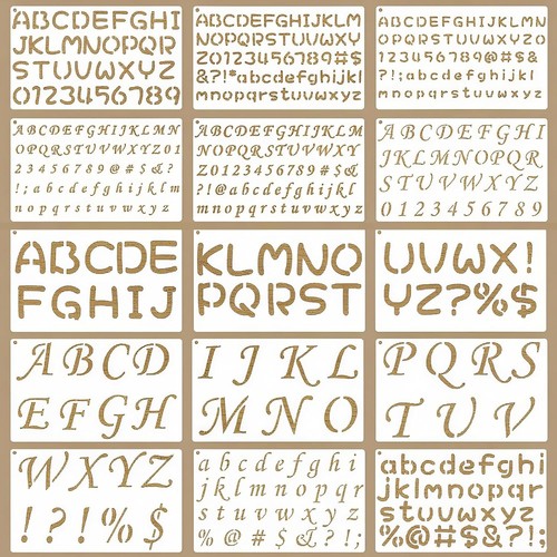Pack letter stencils for - stencils,