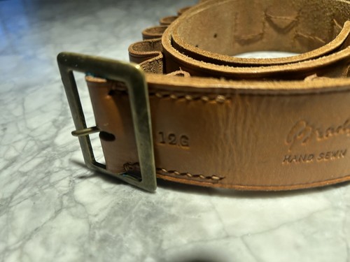 Tan leather brady - 12g, hand