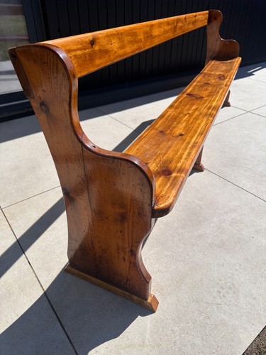 Long wooden church chapel - long, pew