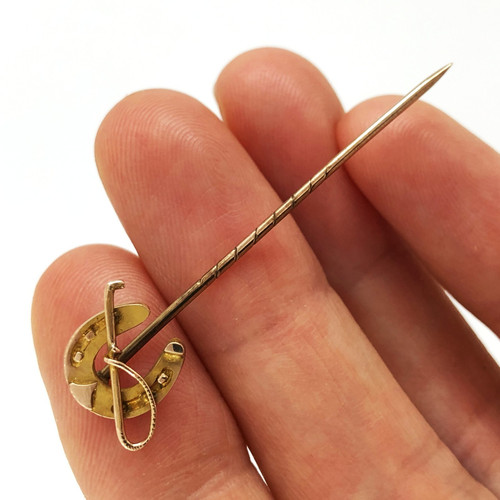 Antique 9ct gold - antique, horse