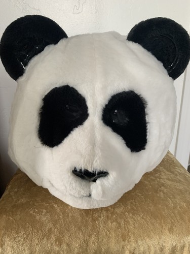 Panda head costume adult - panda,