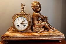 ANTIQUE FRENCH SIENNA MARBLE &