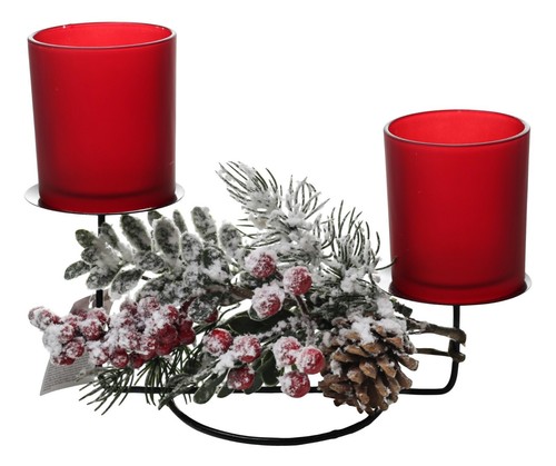 Christmas candle holder - candle,