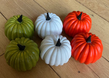 Pumpkins x 6  artificial Halloween decorations.   