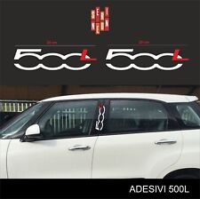 2 ADESIVI MONTANTI LATERALI DECAL STICKERS FIAT 500L Auto Decal A3