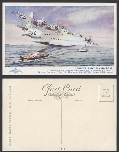 Sunderland flying boat - flying,