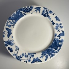 4 X Denby Monsoon - salad Side plates -  22cm - Blue Bird Floral Detailing
