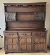 Welsh Dresser Large Carved Wooden Furniture