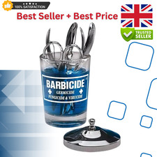 Barbicide Jar Manicur Table Disinfecting Jar  Sterilising Barber Salon Brand New