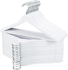 Wooden Hangers 20 Pack, Durable Wood Hangers with 360° Swivel Hook & Notches