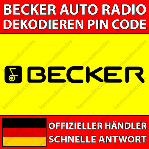 Becker radio decoding pin - ✅becker,