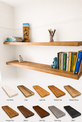 Rustic floating shelves - rustic,