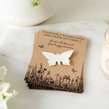 ANGEL & DOVE 10 Plantable Butterfly Wildflower Seed Paper Funeral Favours
