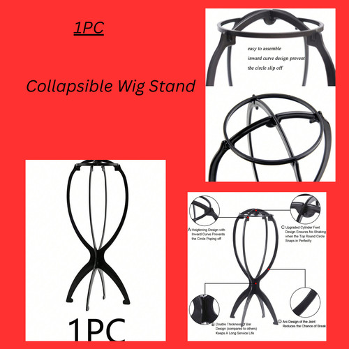 Black wig display stand - display,