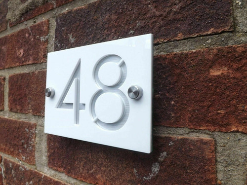 Door number plaque modern - door,