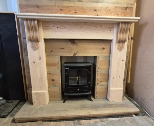 Pine fancy mantle - fancy,