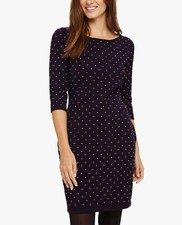 Phase Eight Helene Heat Fix Shift Dress Blackcurrant with Stud Detail