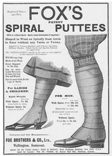 FOX'S Spiral Puttees - Antique Advertisement 1904 #1