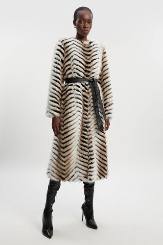 Karen millen faux - faux, coat