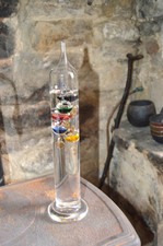 LARGE GALILEO GLASS THERMOMETER 13.5"
