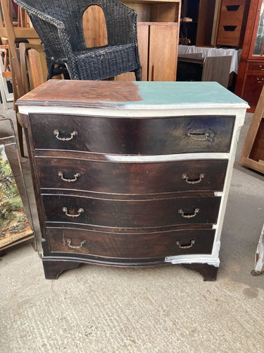 Bow fronted chest drawers - drawers, 4