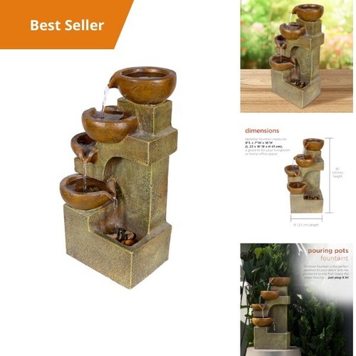 Outdoor fountain water - -, 16"