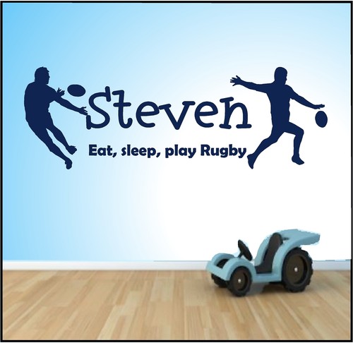 Rugby wall art eat sleep - art,