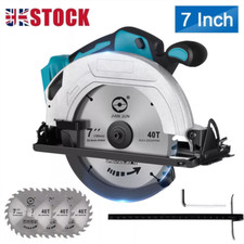 7" Cordless Circular Saw Brushless Wood Cutter For Makita 18V + 3pcs 180mm Blade
