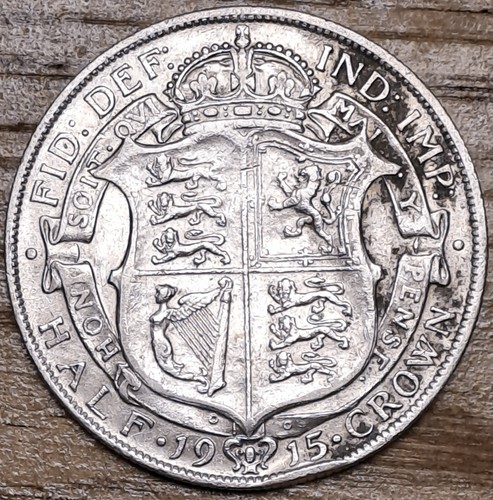 1915 king george half - v,