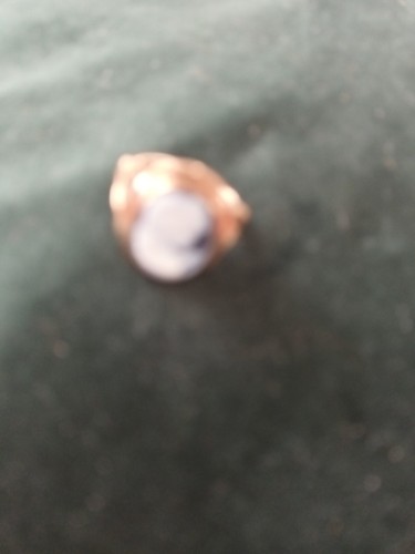Gold cameo ring - gold,