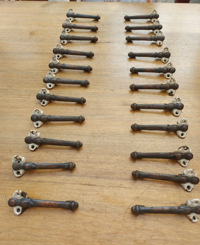 Vintage iron stair carpet - ,