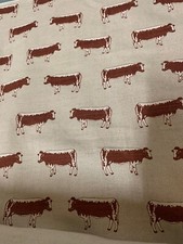 4 Metres Emily Bond Linen Fabric Irish Moiled Cow Roll End X140cm Wide (B64