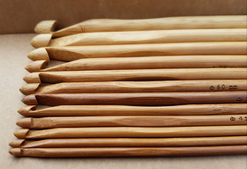 Bamboo crochet hooks set 12 - crochet,