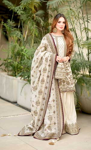 White pakistani salwar - white, kameez