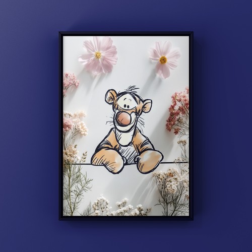 Winnie the pooh art - a4, print