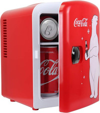 Coca Cola Polar Mini Fridge - Refrigerator for Bedroom Skincare Office, Portable