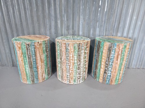Vintage reclaimed round wooden - vintage,