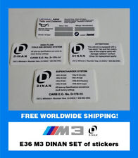 BMW M3 E36 Z3M coupe Roadster 328i E34 525i DINAN set of stickers US Tuning BMW