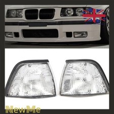 UK Front Corner Indicator Lights Lamps W/O BULBS For BMW E36 3-Series 4DR 92-99