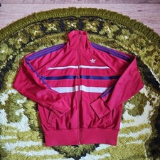 Vintage Adidas Ventex First Track Top Jacket S/M Dark Red 