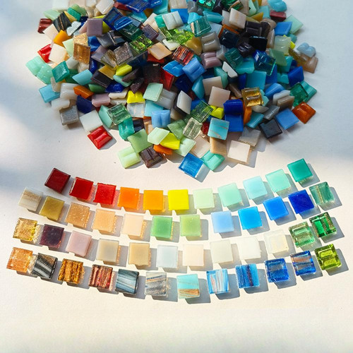 Glass mosaic craft tiles 200g - glass,