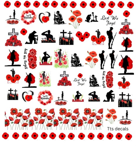 Rememberance day poppy - rememberance, nail