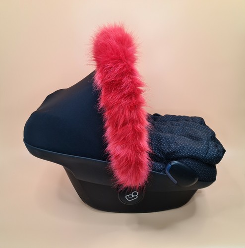 Luxury faux fur pram hood - pram, trim