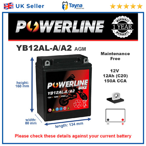 Yb12al agm powerline - yb12al-a2,
