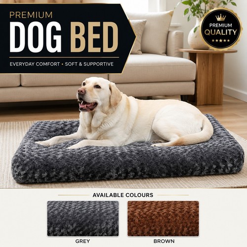 Large dog bed plush pet - large, mat