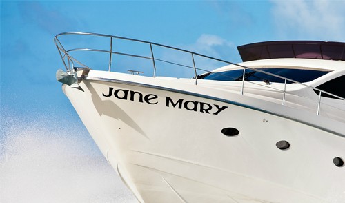 Boat name vinyl stickers - boat,