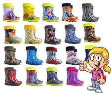 WELLIES KIDS RAIN WELLINGTON  Snow Boots Shoes Socks Children Baby Boys Girls