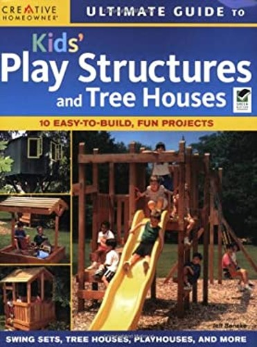 Kids play structures and tree - and,