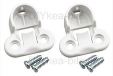 IKEA PAX KOMPLEMENT  2 x 130527 Wardrobe Rail Brackets & 4 Screws 100325 White